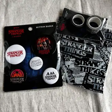 기묘한 이야기 쓰리코인즈 캔뱃지 + 마스킹 테이프 + 덤