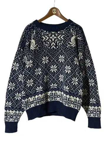 굵은 니트 노르딕 스웨터 니트 스웨터 루돌프 빈티지