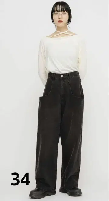 KBF 빅 포켓 디자인 데님 34