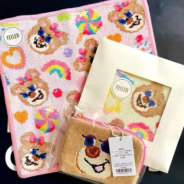 미사용 새상품 라브러리 손수건 2장 & 파우치 세트 페이러 라브러리