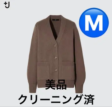 [ 새상품급 ] 유니클로 +J 미들 게이지 캐시미어 블렌드 V넥 가디건