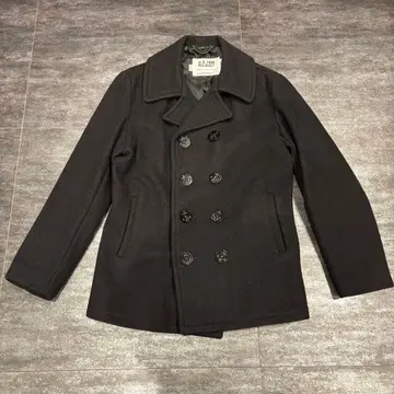 90s Schott Pea coat double black 38 USA