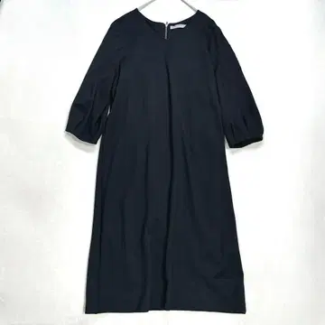 컨디션 최상 띠어리 럭스 저지 롱 원피스 7부 소매 블랙 M 종아리 기장