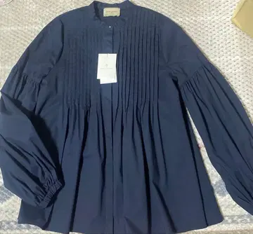 UNITED ARROWS 새상품 벌룬 턱 블라우스 36 네이비