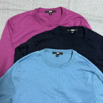 유니클로 우먼 메리노울 스웨터 3개 세트