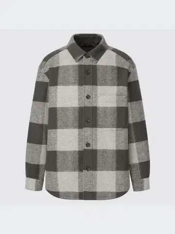 UNIQLO 오버 셔츠 자켓 블록 체크