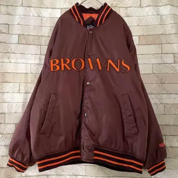 바시티 자켓 나일론 자켓 충전솜 센터 자수 BROWNS 브라운 M