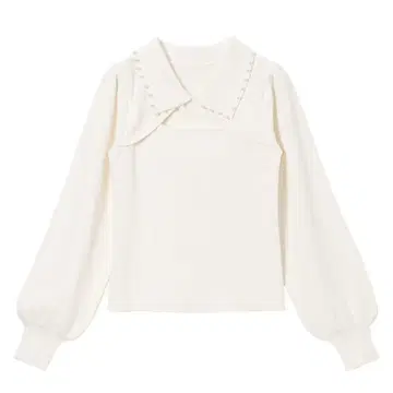 DearMyLoveRose 데콜테 오픈 펄 카라 니트탑