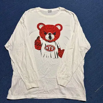 HYSTERIC GLAMOUR 곰 프린트 긴팔 T셔츠