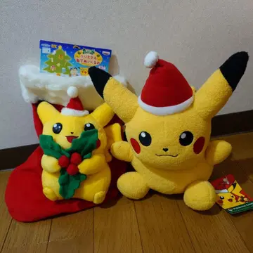 크리스마스 피카츄 봉제 인형 산타