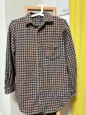 EDWIN 체크 무늬 긴팔 셔츠 L 사이즈