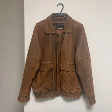 A-2 브라운 가죽 플라이트 자켓