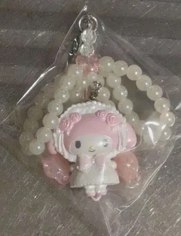 산리오 화이트 프릴 디자인 시리즈 스트랩 마이멜로디