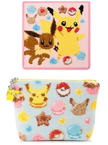 [ 미사용 새상품 ] 페이러 포켓몬 손수건 & 보트형 파우치 세트