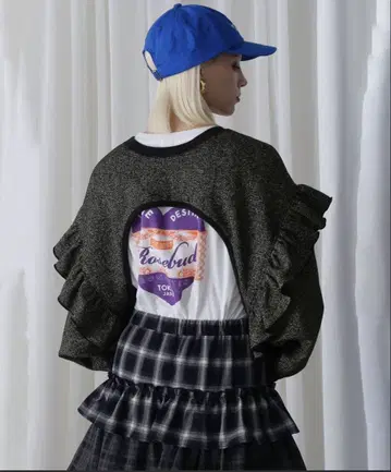 ROSE BUD 멀티웨이 라메 맨투맨