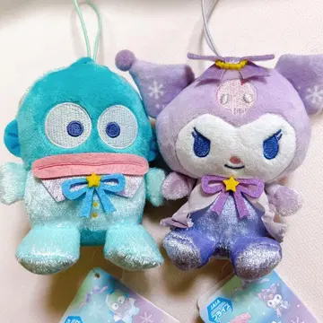 산리오 스노우 레인보우 마스코트 한교동 쿠로미 세트 봉제 인형