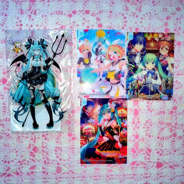 하츠네 미쿠 라스칼 콜라보 아크릴 스탠드+카드 택포