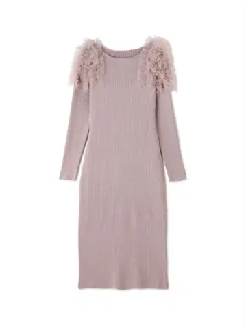 내추럴 뷰티 베이직 튤 숄더 니트 원피스