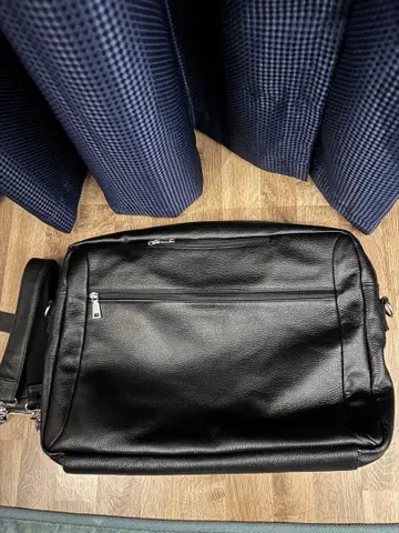 [ 새상품 ] TIDING 천연 가죽 비즈니스 백 대용량 숄더 포함