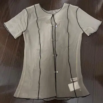 플랭크 프로젝트 시스루 반팔 상의