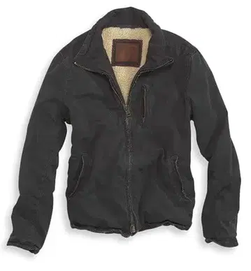 아메리칸 이글 보아 안감 풀 ZIP 자켓 빈티지 가공 모델