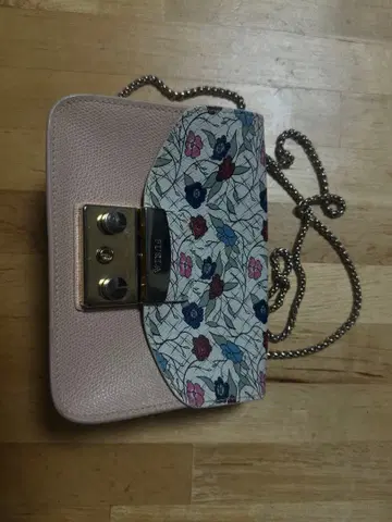 FURLA 숄더백 핑크 꽃무늬