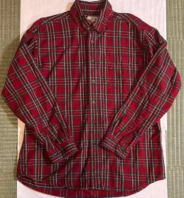 [아웃도어] L.L.Bean 빨간색 체크 플란넬 셔츠 빈티지