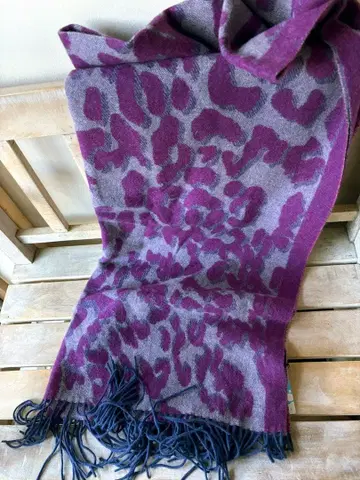 새상품 타카시마야 대형 레오파드 숄