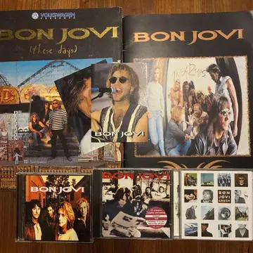 BON JOVI CD 세트 & 투어 팸플릿 2권 & 엽서 2장