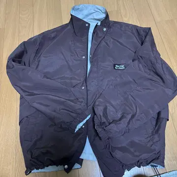 나일론 자켓 브라운 리버서블