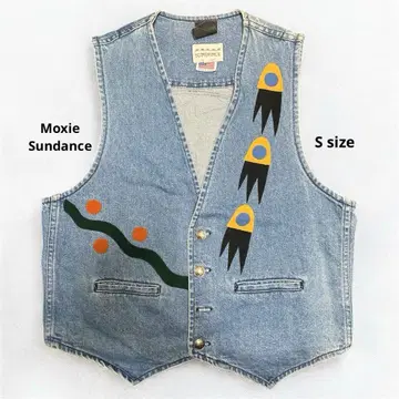 Moxie Sundance 데님 베스트 빈티지 미국제 90s