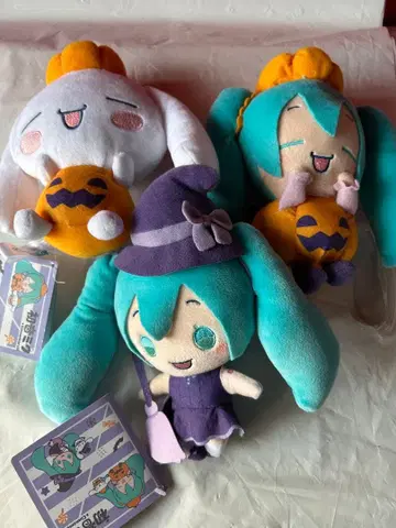 하츠네 미쿠 x 시나모롤 봉제 인형 할로윈ver. 3종 세트 프로세카