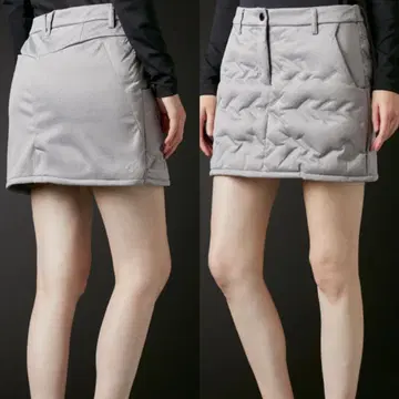 데상트 그레이 윌드 다운 스커트