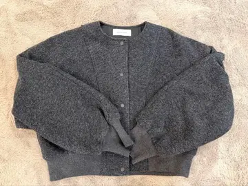 다크 그레이 울 혼방 캐주얼 자켓