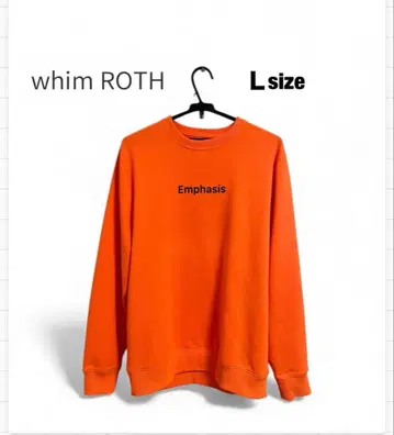 whim ROTH 오렌지 L 사이즈 맨투맨
