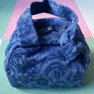 네이비 꽃무늬 토트백