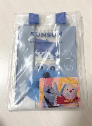퍼펫 순순 클리어 백 블루 클리어 카드 포함 스티커 마츠키요
