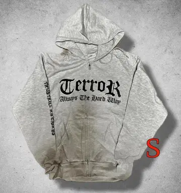 Terror 그레이 ZIP 후드티 S 사이즈 데드스탁 미사용 새상품