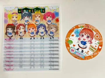 Aqours GIGO 콜라보 카페 코스터 타카미 치카 특전 클리어 카드