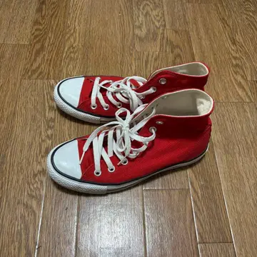 CONVERSE 레드 하이컷 스니커즈
