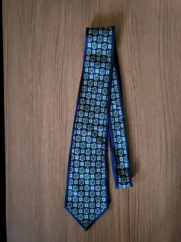 mila schon 네이비 꽃무늬 넥타이