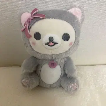 코리락쿠마 리락쿠마 화장품 뽀얀 볼 앉은 봉제 인형