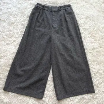 EMODA 그레이 와이드 가우초 팬츠 울 혼방 루즈핏 따뜻함