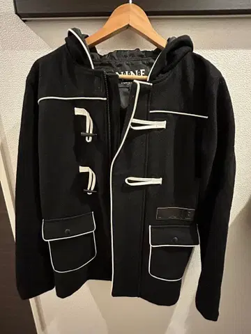 NINE RULAZ LINE 블랙 더플 코트 L 사이즈