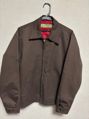 빈티지 워크 자켓 USA제 커스텀 안감 퀼팅 빨간색