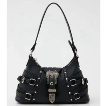 LAGUA GEM STUDS BELT 백 블랙