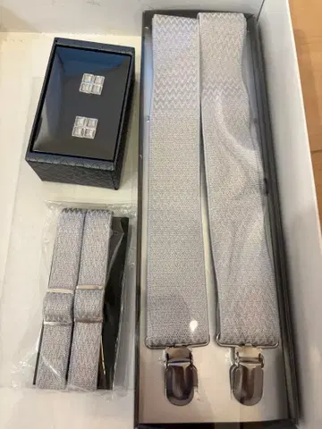 턱시도용 서스펜더, 그로브, 셔츠 세트
