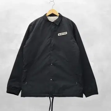 버튼 BURTON 로고 와펜 버튼 업 보아 안감 나일론 자켓 M