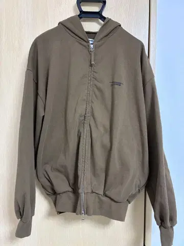 CAHLUMN 브라운 풀 집업 후드티 M