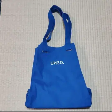 UN3D. 토트백 블루 대용량 숄더 경량 아쓰리드